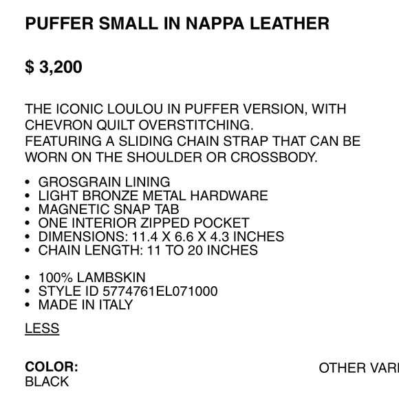 NWT ysl Saint Laurent puffer quilted crossbody - Picture 10 of 16